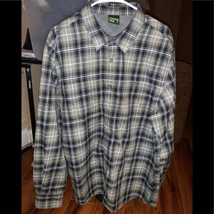 KOPPEN Men's‎ Long Sleeve Plaid Button Down - XL